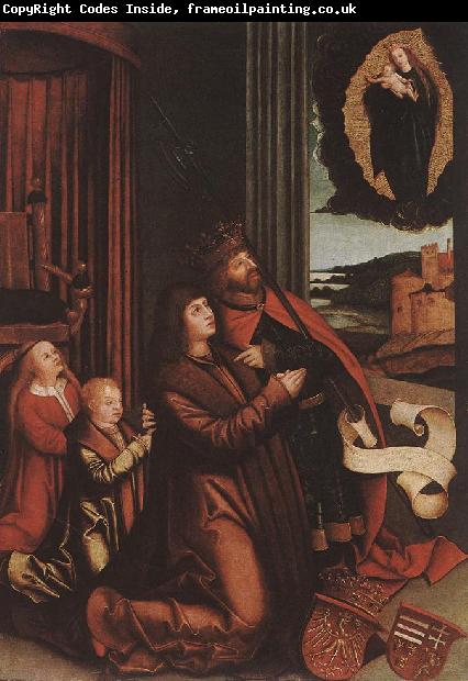 STRIGEL, Bernhard St Ladislas Presents Wladislav II and his Sons to the Virgin r